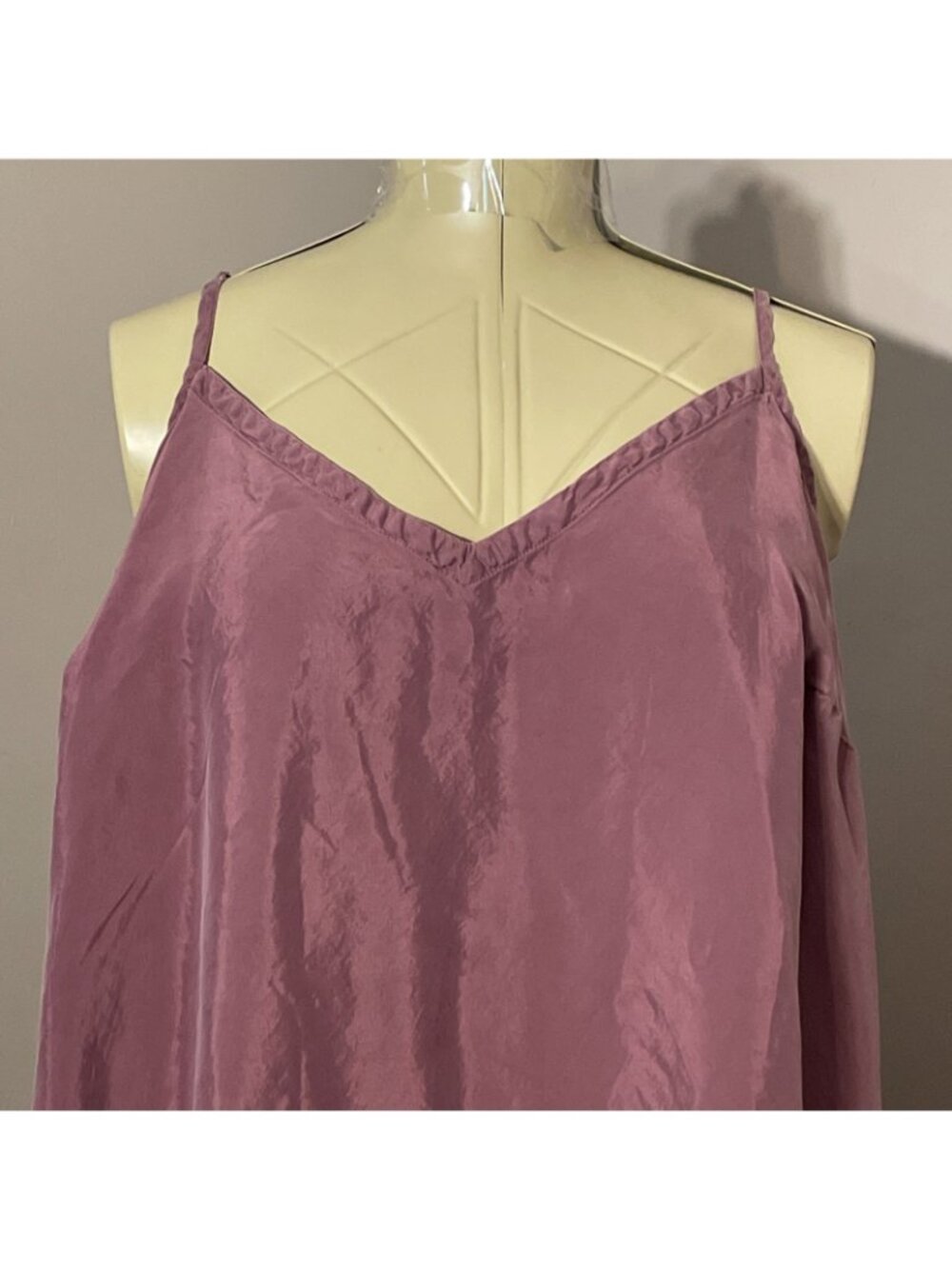 Athleta Calm Cool Casual Slip Dress Size 3XL Rose Pink Mini V-Neck Adjustable - Picture 2 of 10